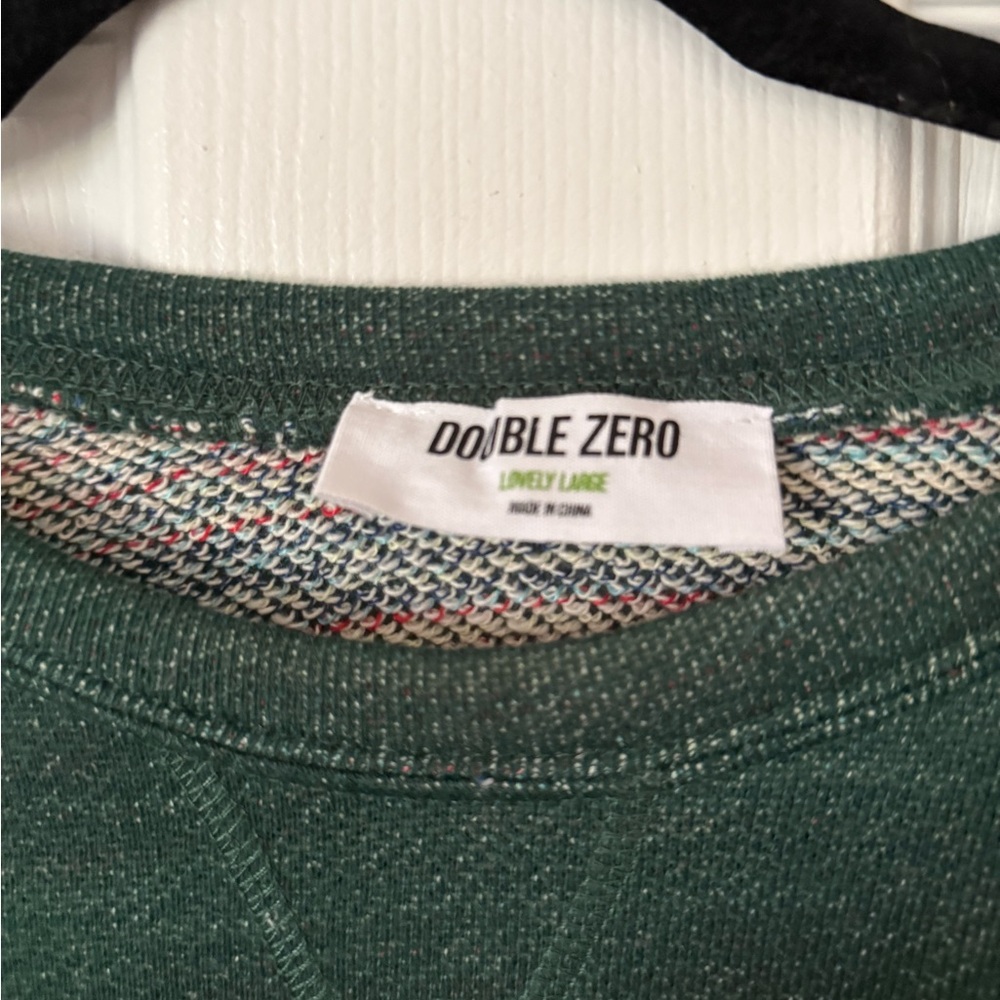 Double Zero Forest Green Long Sleeve Crop Top - Picture 2 of 6
